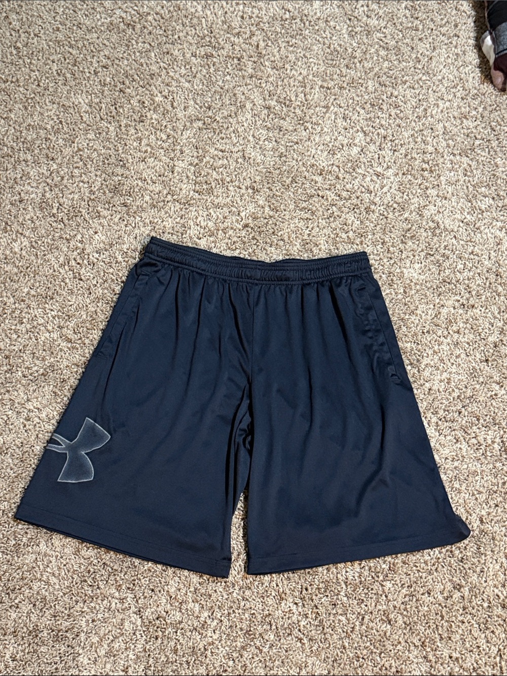 Under Armour Black Athletic Shorts with Logo